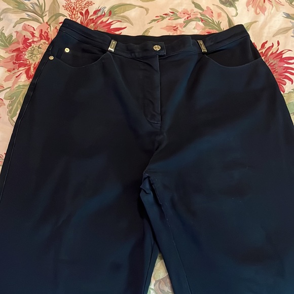 ST JOHN SPORT Size 16 Casual Career Dress Straight Leg Flatfront GOLD HW classic - Picture 6 of 16